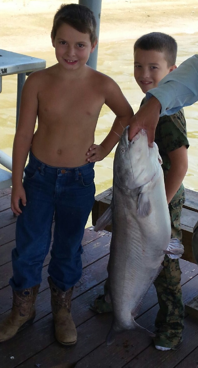 08-21-14 Colton and Jacob with 39inches BlueCat